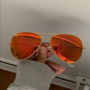 RayBan aviator flash lenses